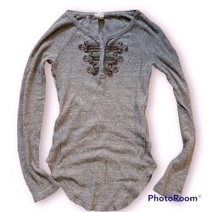 Free People We the Free Waffle Knit Top